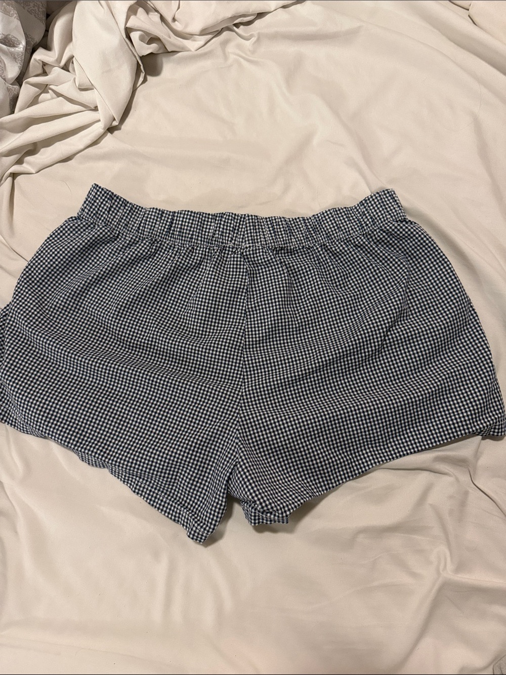 Brandy Melville Navy Gingham Athletic Shorts - Picture 3 of 3